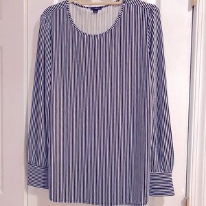 Gently worn Ann Taylor Factory shirt, XL size, hip length, cuffed arms